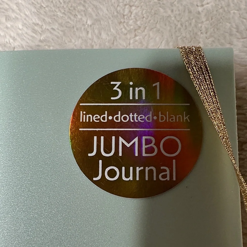 Notes Green & Gold Spiral Journal Doodle Sketch Notebook NWT lines dots blank